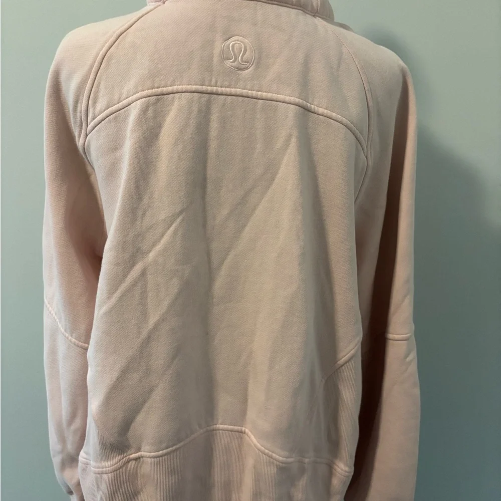 Light Pink Lululemon Quarter-Zip Sweatshirt - Picture 3 of 7